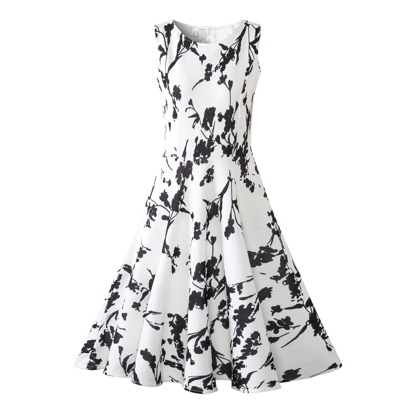 Summer Women Dress Clothing Floral Print Robe Retro Swing