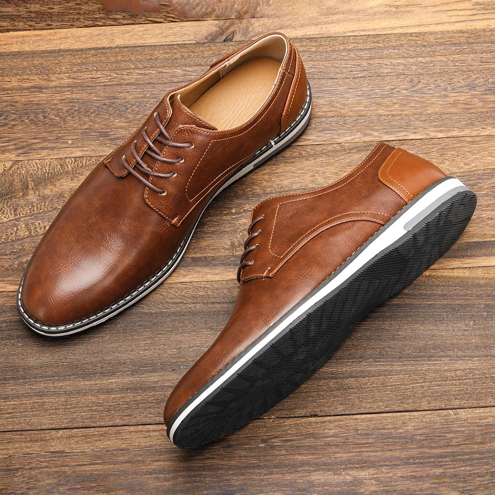 Leather loafer men fashion comfortable 2026 brand casual shoes men