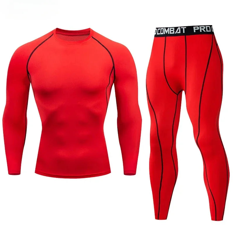 2pcs Men's Compression Sportswear Suit