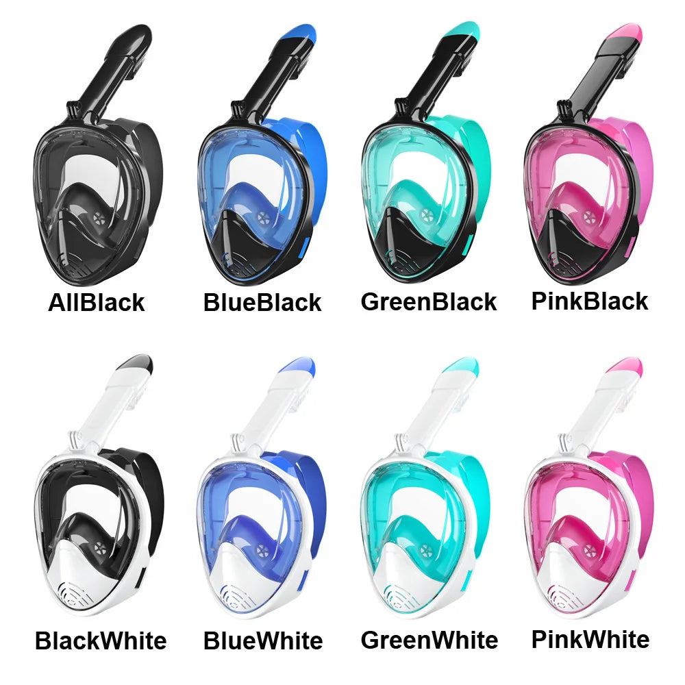 Full Face Snorkel Mask Silicone Diving Mask For Adults