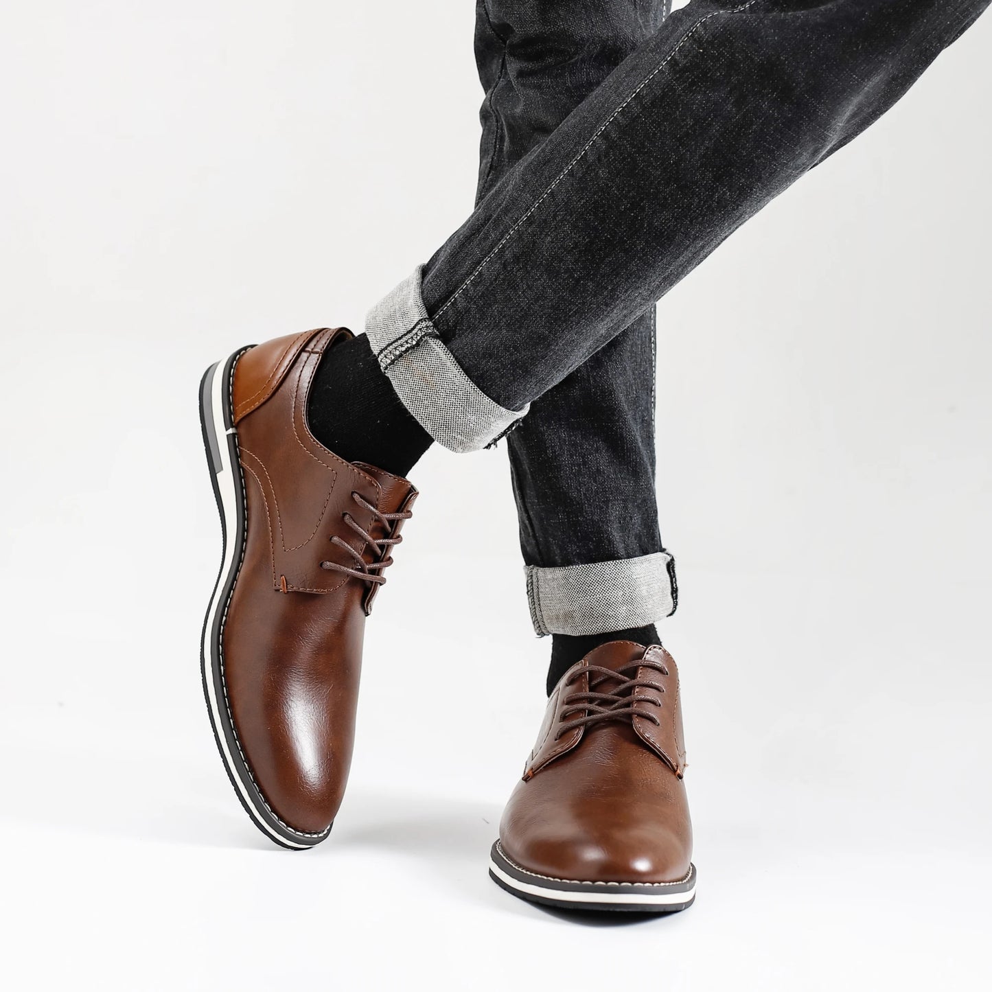 Leather loafer men fashion comfortable 2026 brand casual shoes men