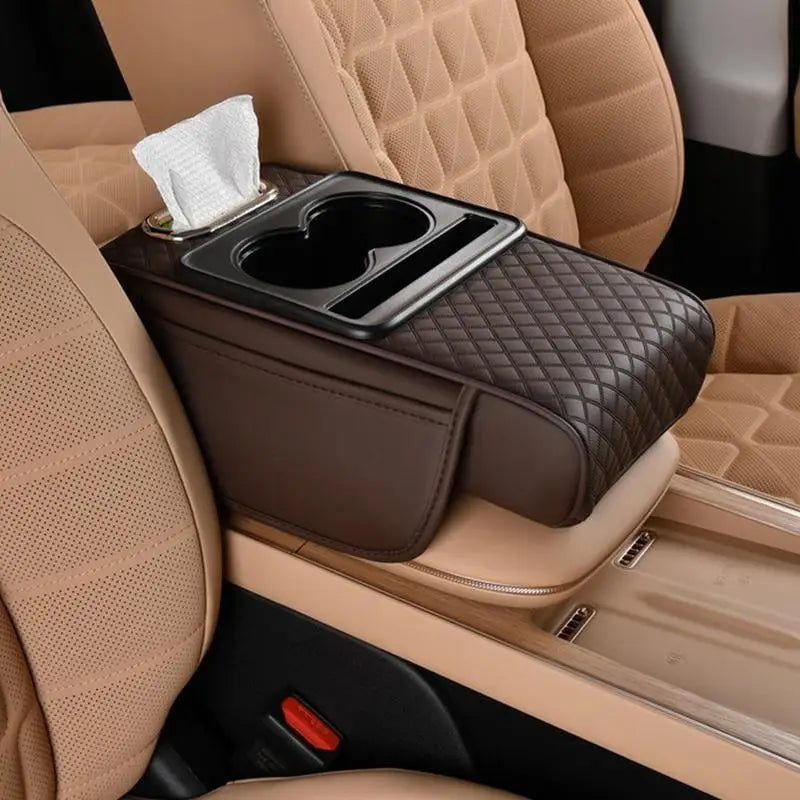 Universal Auto Center Console Armrest Coverwith Cup Holder