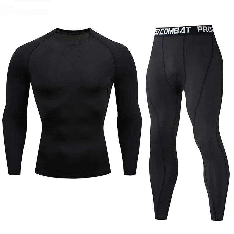 2pcs Men's Compression Sportswear Suit