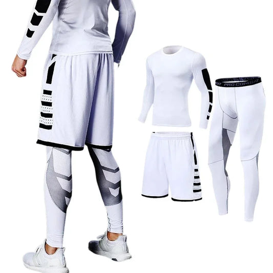 Men's Running Tracksuit Training Fitness Sportswear Set