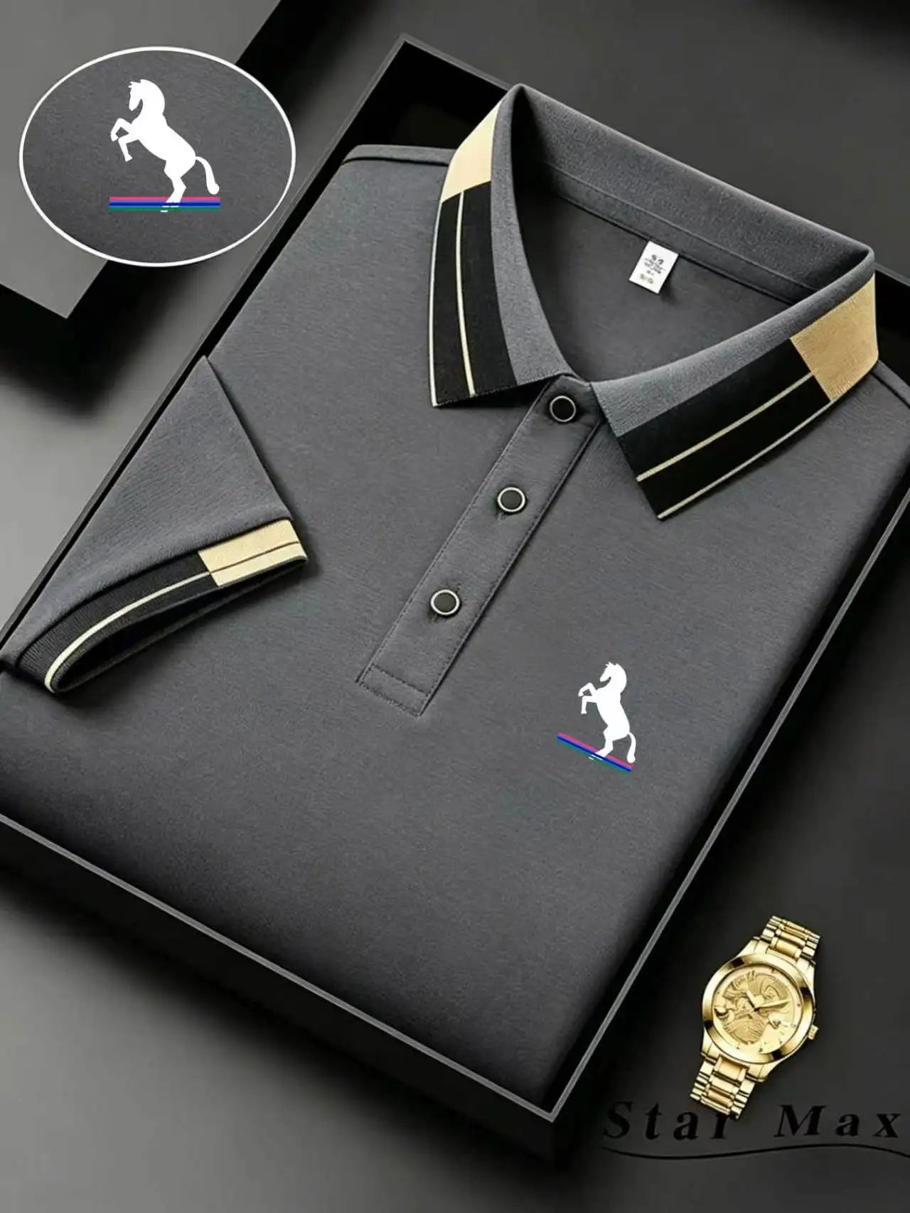 Men's luxury short sleeve polo shirt