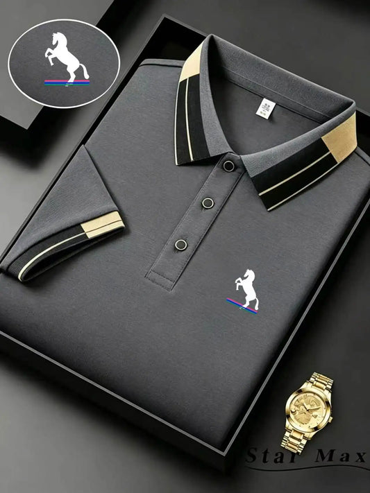 Men's luxury short sleeve polo shirt