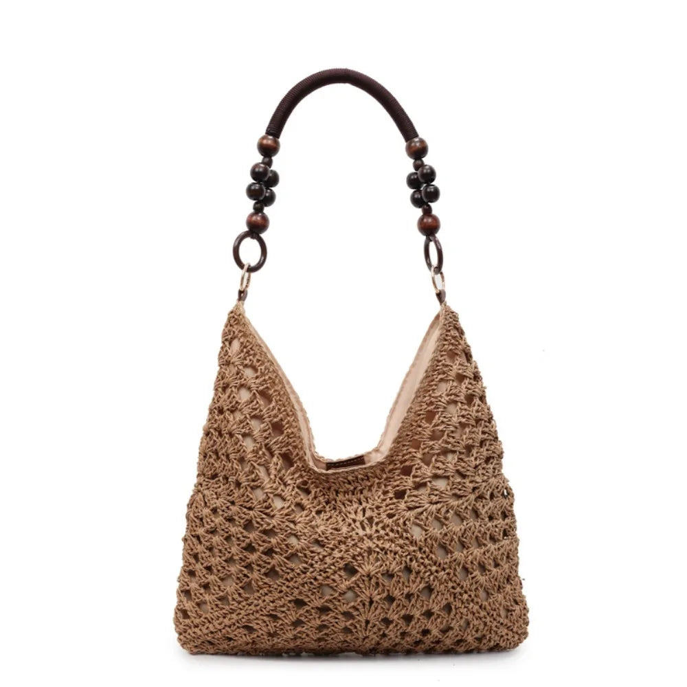 Hollow Out Straw Woven, Bohemian Beach Bag Large Capacity for Women