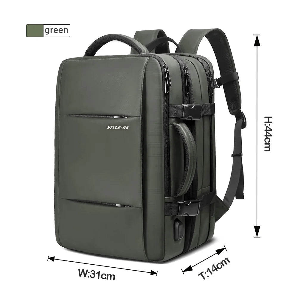 Expandable Men Backpack Waterproof Large Capacity