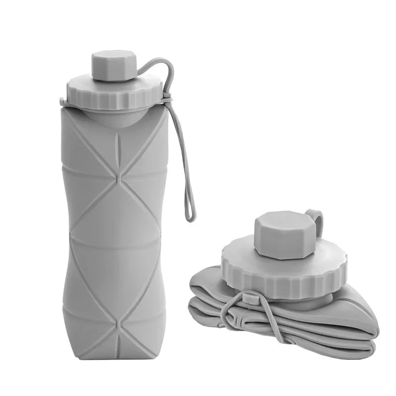 600ml Silicone Portable Folding Bottle  for Drinking