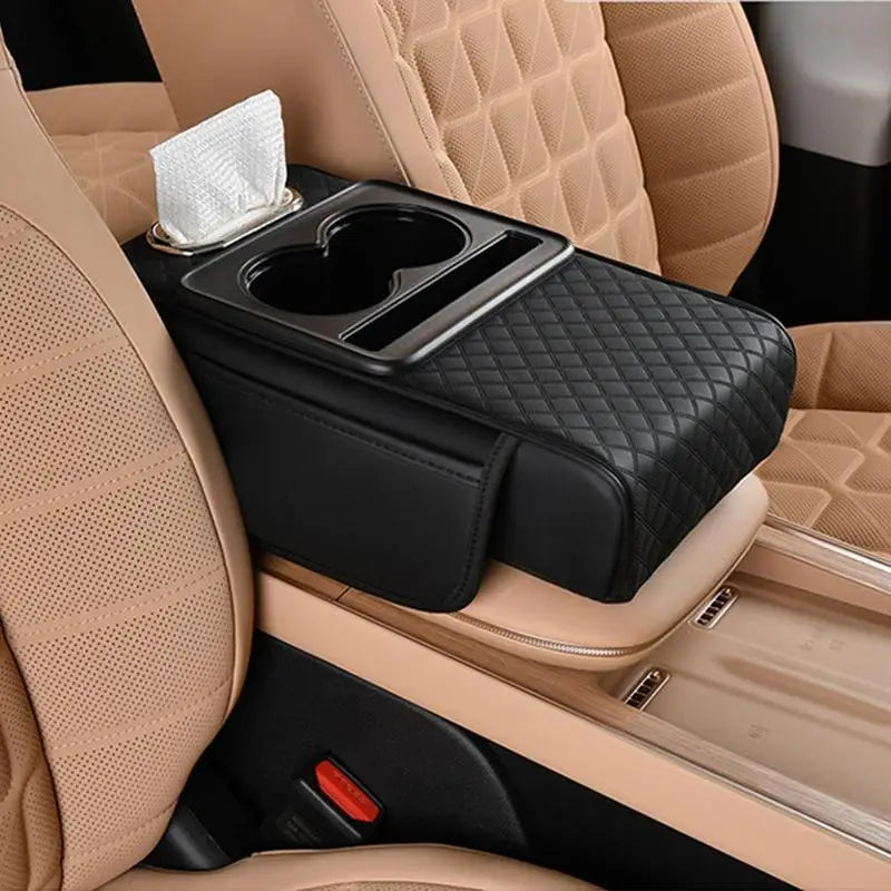 Universal Auto Center Console Armrest Coverwith Cup Holder