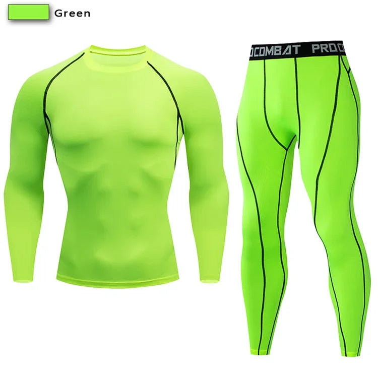 2pcs Men's Compression Sportswear Suit