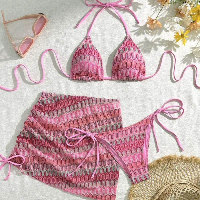 Sexy Bikinis 2026 Swimsuits Women's Three-Piece Swimwear