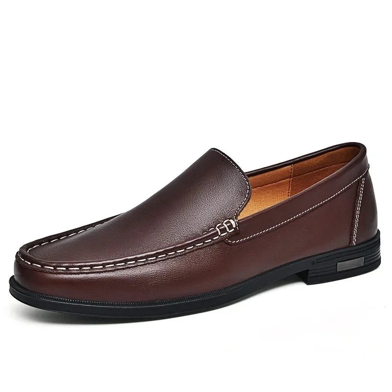 Genuine Leather Men Footwear Slip for Men Formal Shoes Loafers Moccasins