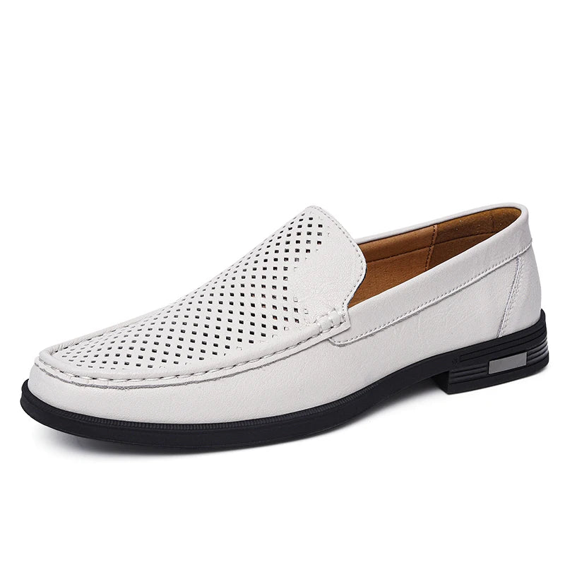 Genuine Leather Men Footwear Slip for Men Formal Shoes Loafers Moccasins