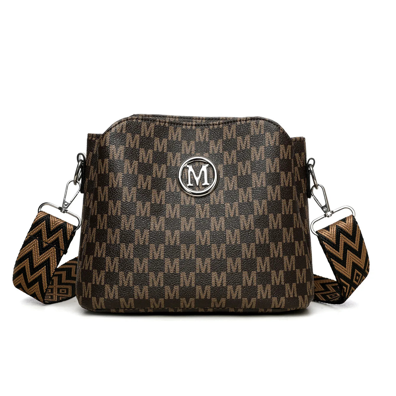Synthetic Faux Leather Shoulder Bag For Women