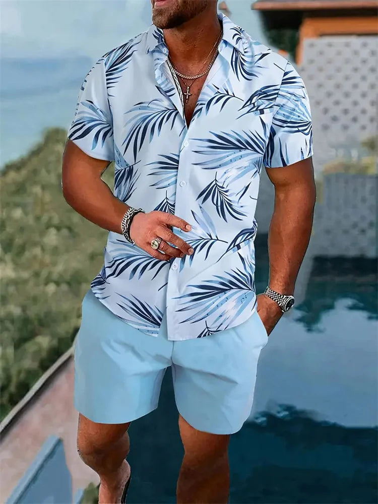 2026 Men's Shirt Shorts two Set