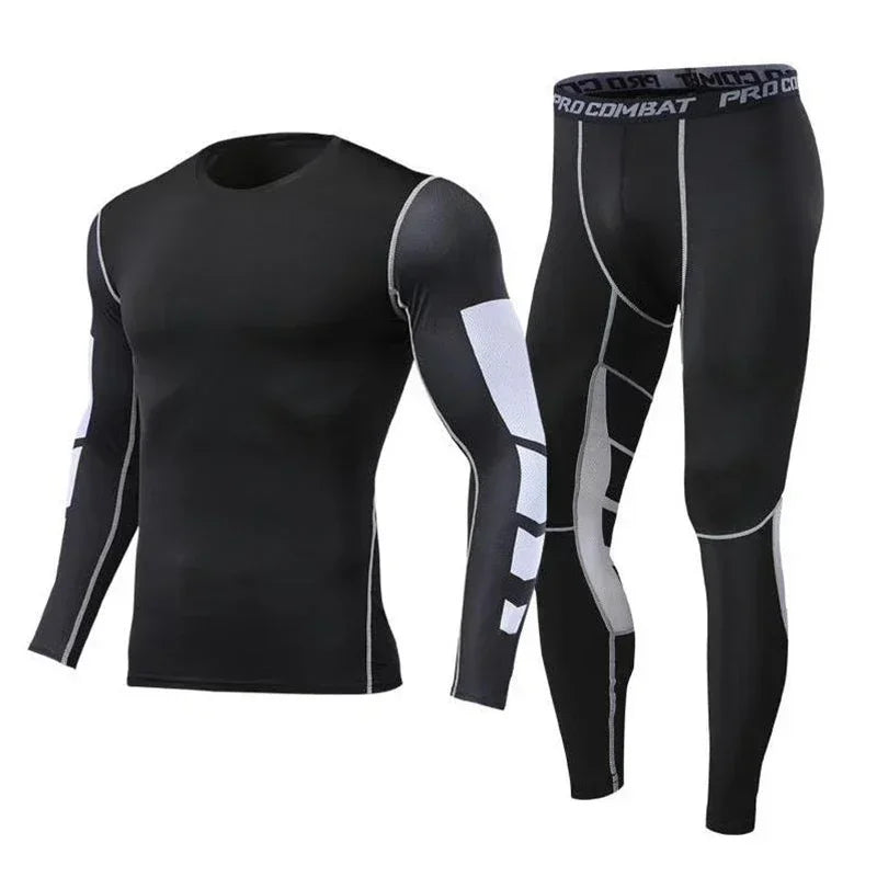 Men's Running Tracksuit Training Fitness Sportswear Set