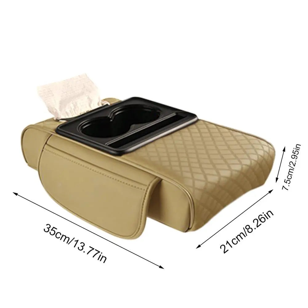 Universal Auto Center Console Armrest Coverwith Cup Holder