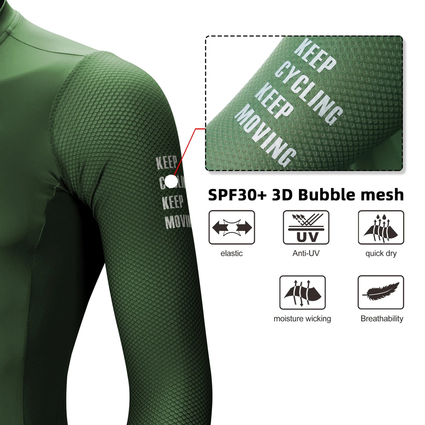 Cycling Jersey Small Size SPF 50+ Training Level Men / Women Long Sleeves