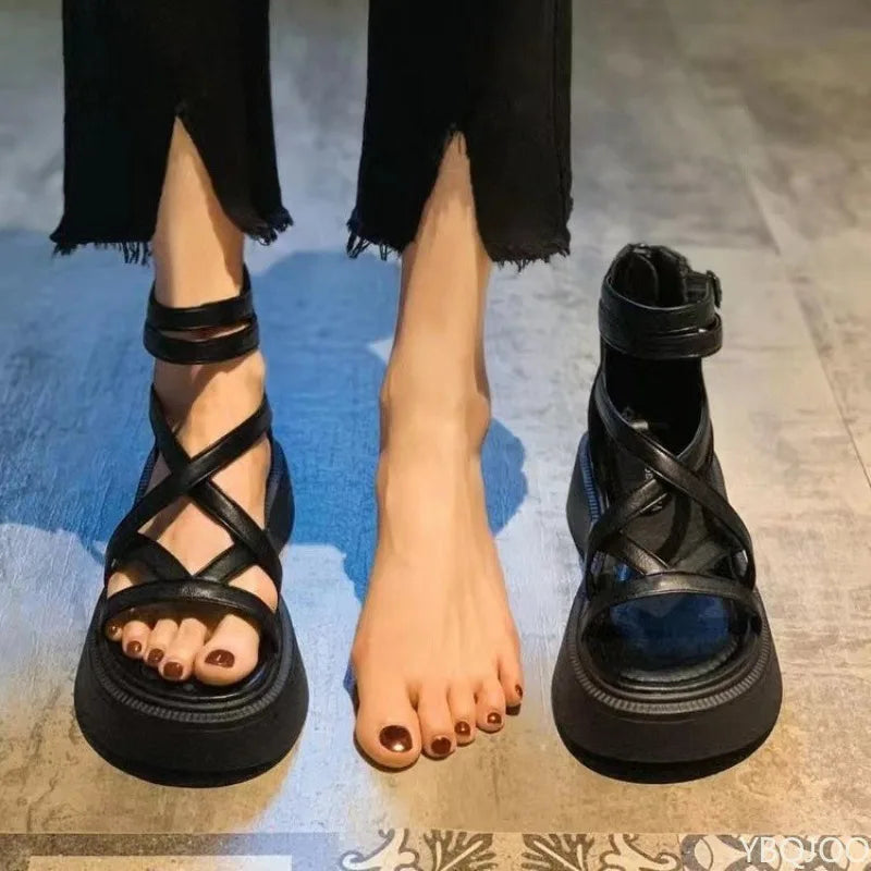 Fashionable Thick Bottom Sponge Cake Bottom Sandals for Women