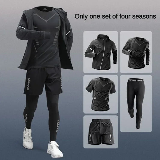 3-7Pcs Men's Ice Fiber Quick-Dry Running Fitness