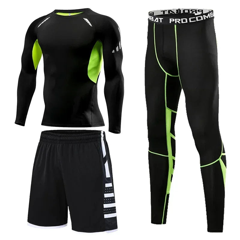 Men's Running Tracksuit Training Fitness Sportswear Set