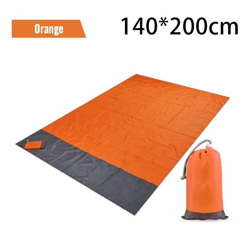 2x2.1m Waterproof Pocket Beach Blanket Folding for Outdoor activity