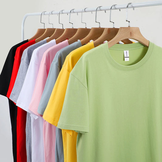 100% Cotton Solid T-shirts Women Sporty Short Sleeve