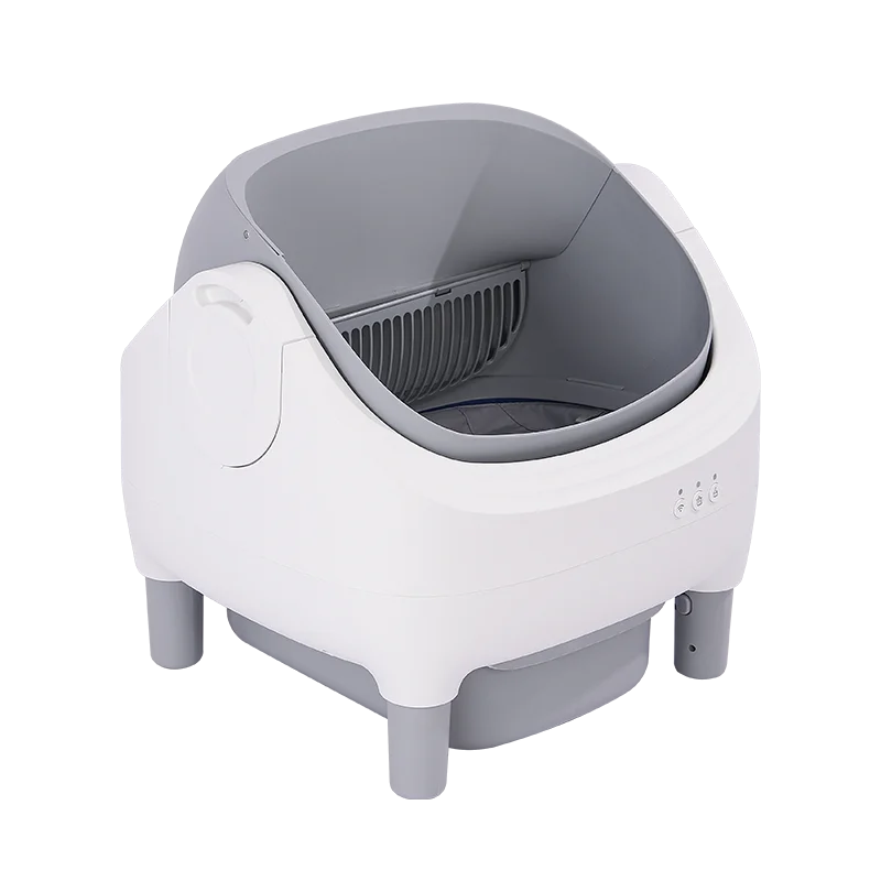 Open-style automatic cat litter box, Smart litter box, automatic cleaning, intelligent sensor, WiFi connectivity
