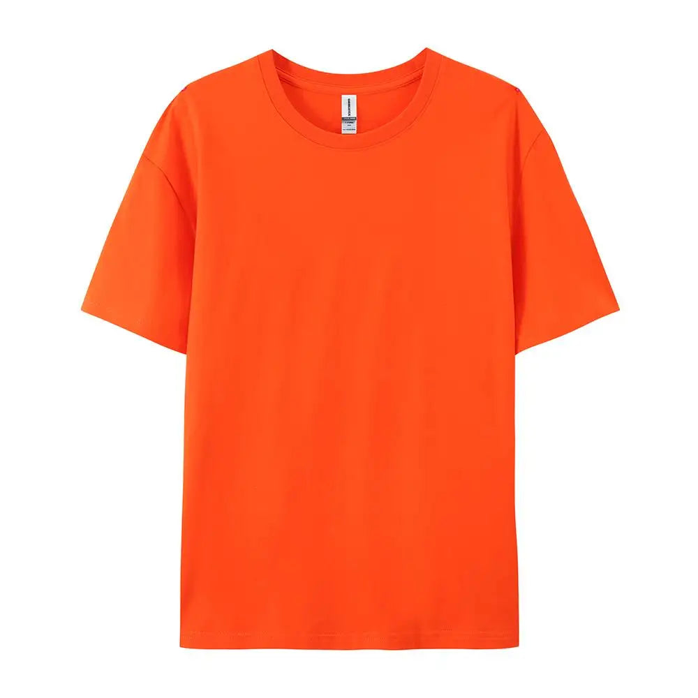 100% Cotton Solid T-shirts Women Sporty Short Sleeve