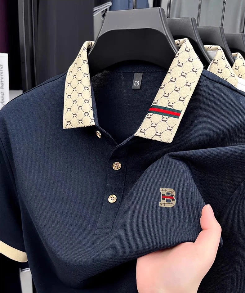 Luxury brand B letter polo shirt