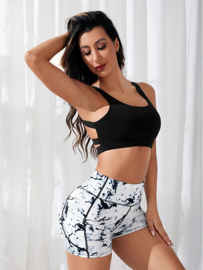 High-Waist Fitness Yoga Shorts Women's Sportswear