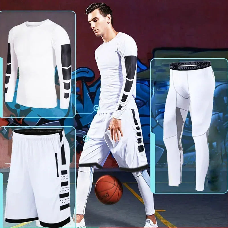 Men's Running Tracksuit Training Fitness Sportswear Set