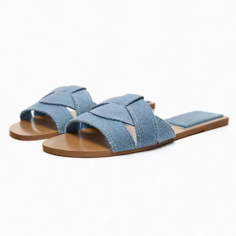 New Summer Designer Women'S Solid Color Fashion Slippers