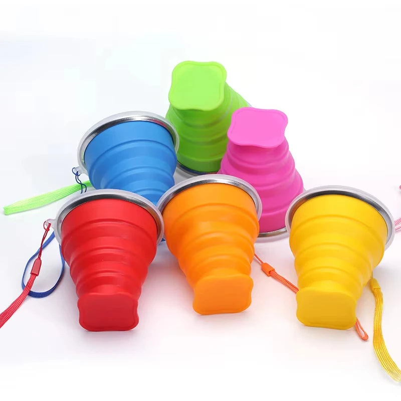Portable Silicone Folding Water Cup Outdoor Heat Resistant