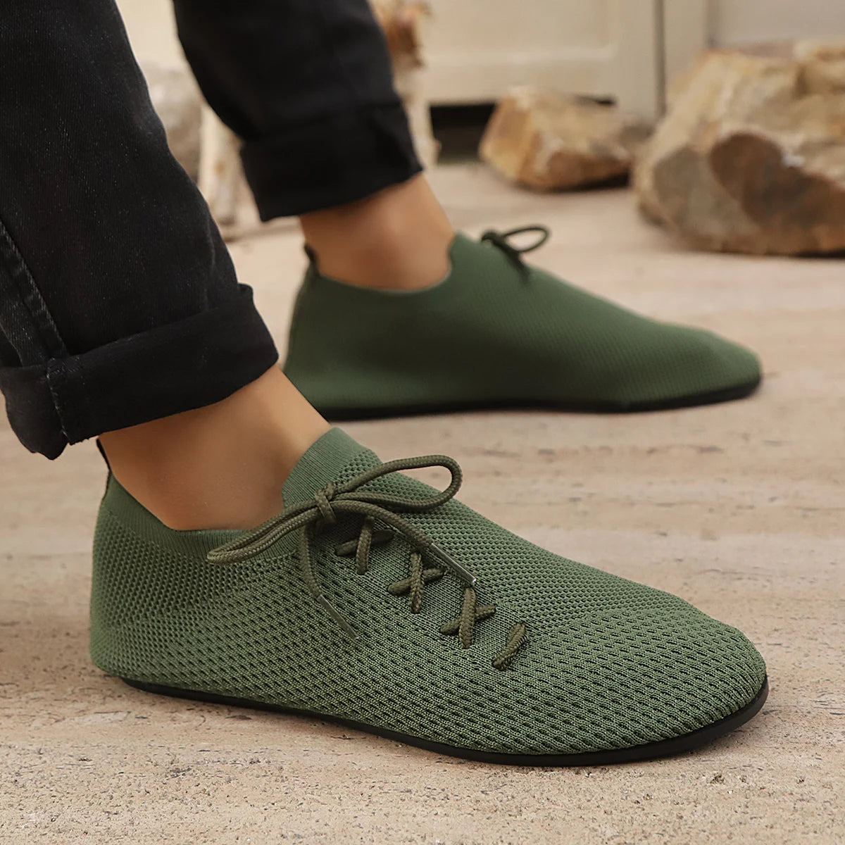 Breathable Mesh Loafers for Men Anti-Slip Driving Shoes