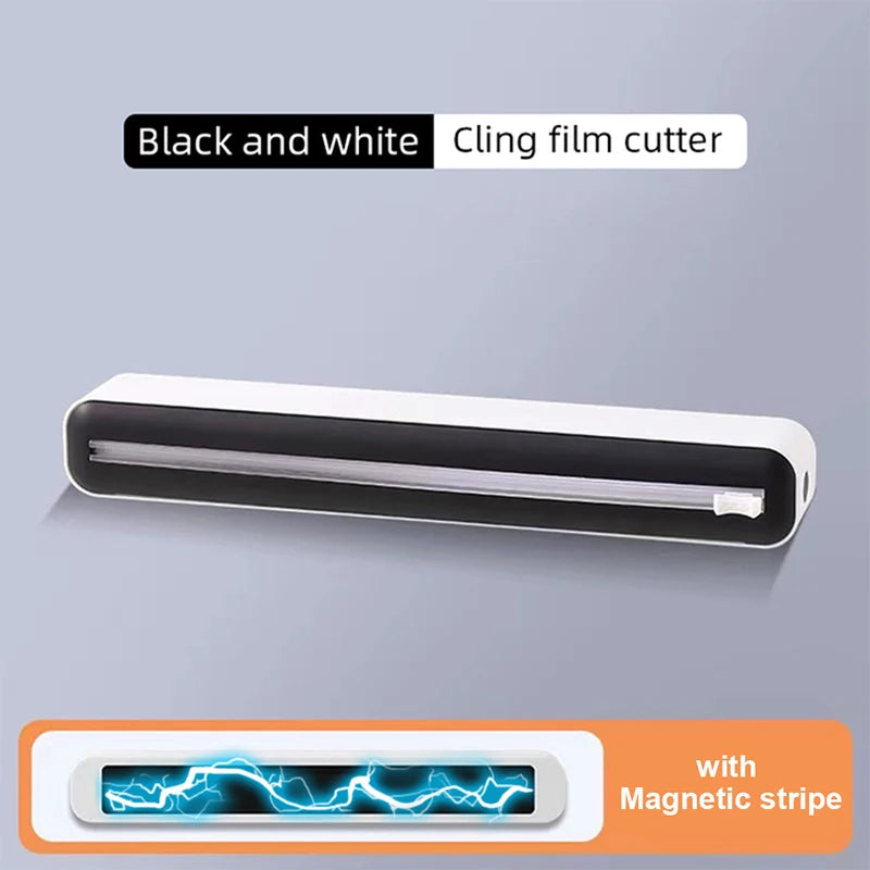 Magnetic Plastic Wrap Dispenser with Cutter Storage Box