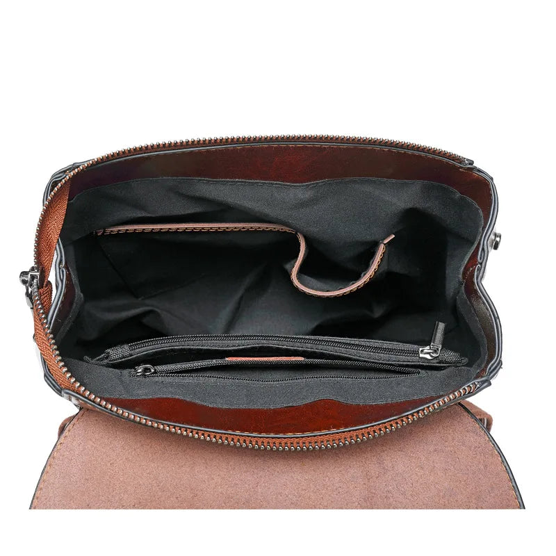 Women Backpack Cross body Shoulder Bag Genuine Leather