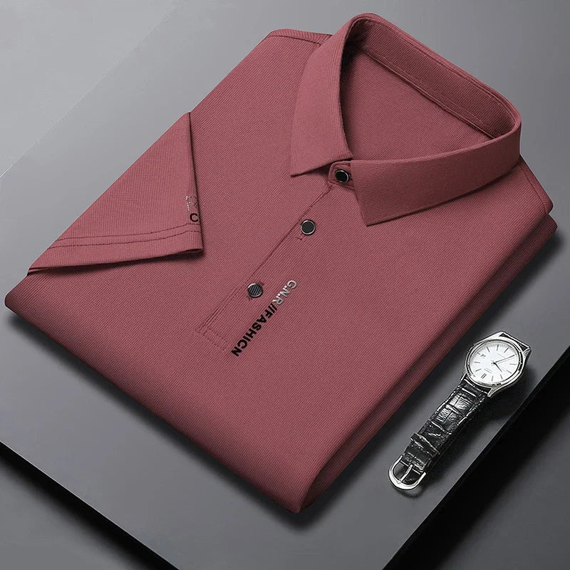 Men's Short Sleeve Solid Color Polo Shirt