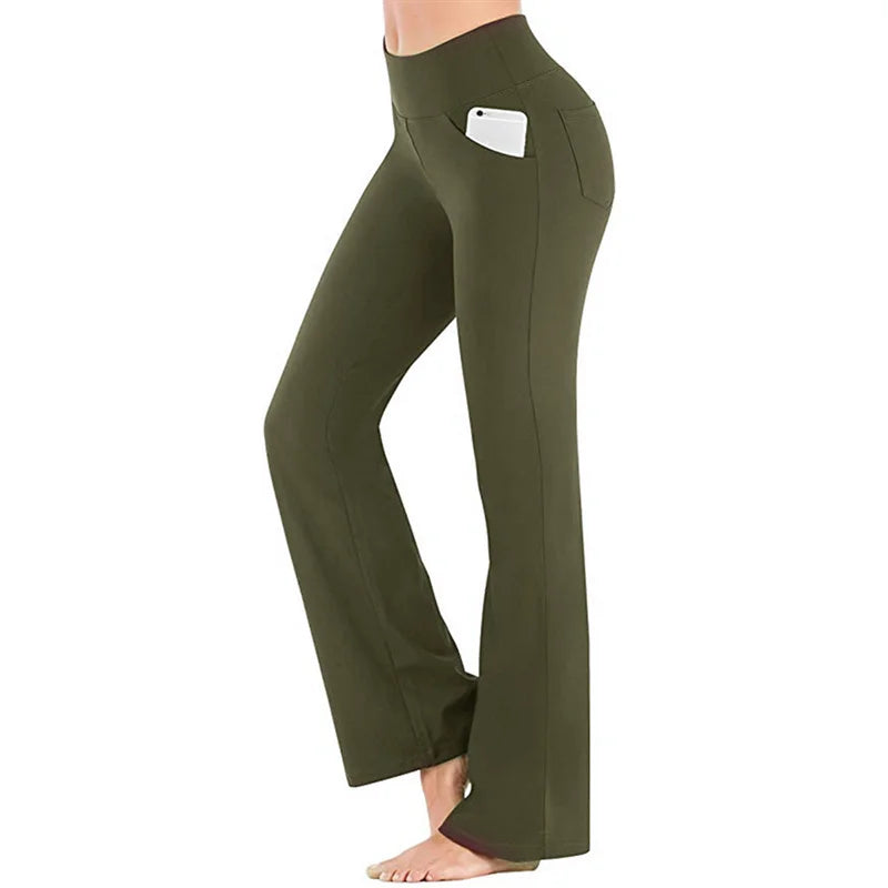 Elegant Women's Pants Palazzo Flared Long Trousers