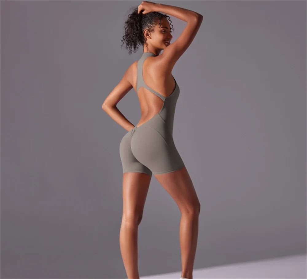 Solid color high-intensity nude tight fitting sports for Women