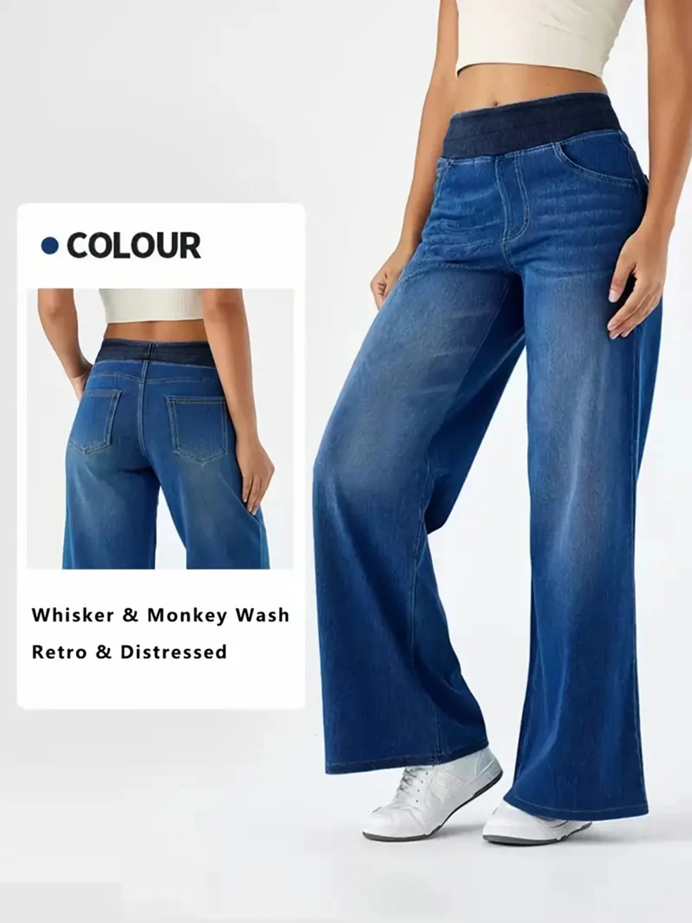 Women's Jeans New Elastic Waist High Stretch