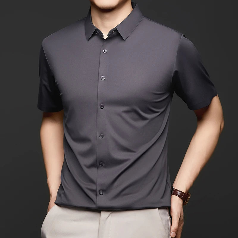 Men's Ultra Stretch Short Sleeve Shirt Business Casual