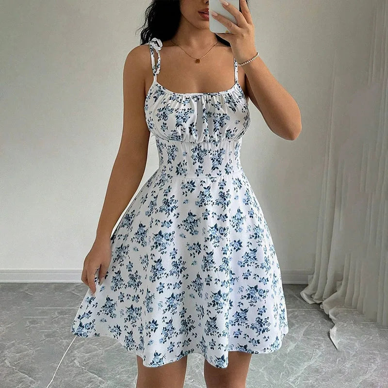 Women's Summer Floral Spaghetti Strap Beach Short 2026