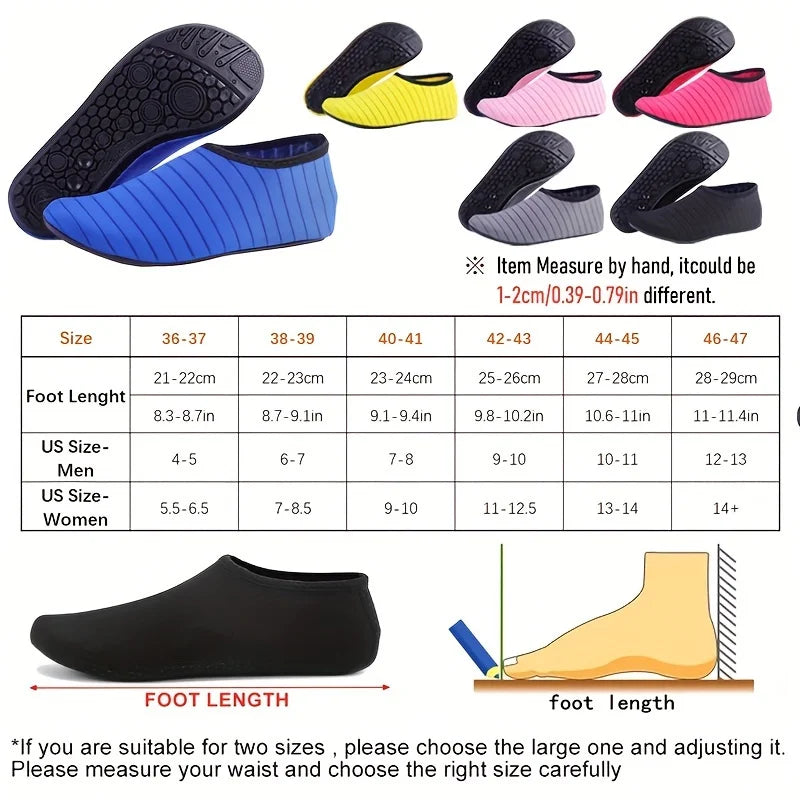 1 Pair Water Shoes With Quick Drying & Anti-Slip Beach Shoes Unisex