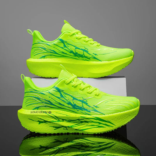 Running Shoes Men/Women Carbon Board (Breathable Lightweight, Comfortable Athletic Nonskid Sneakers)