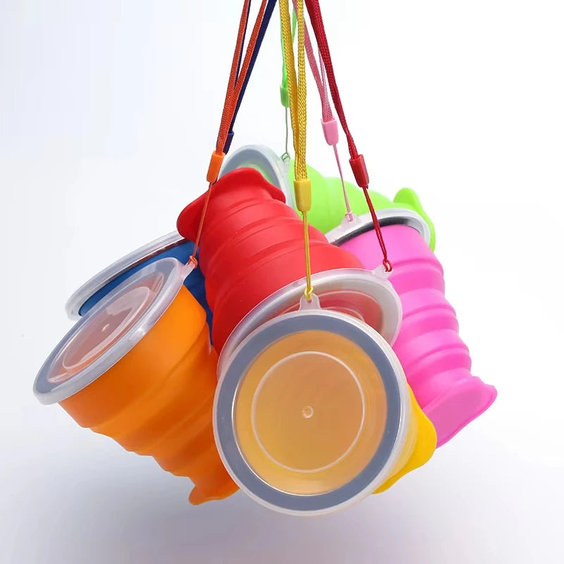 Portable Silicone Folding Water Cup Outdoor Heat Resistant