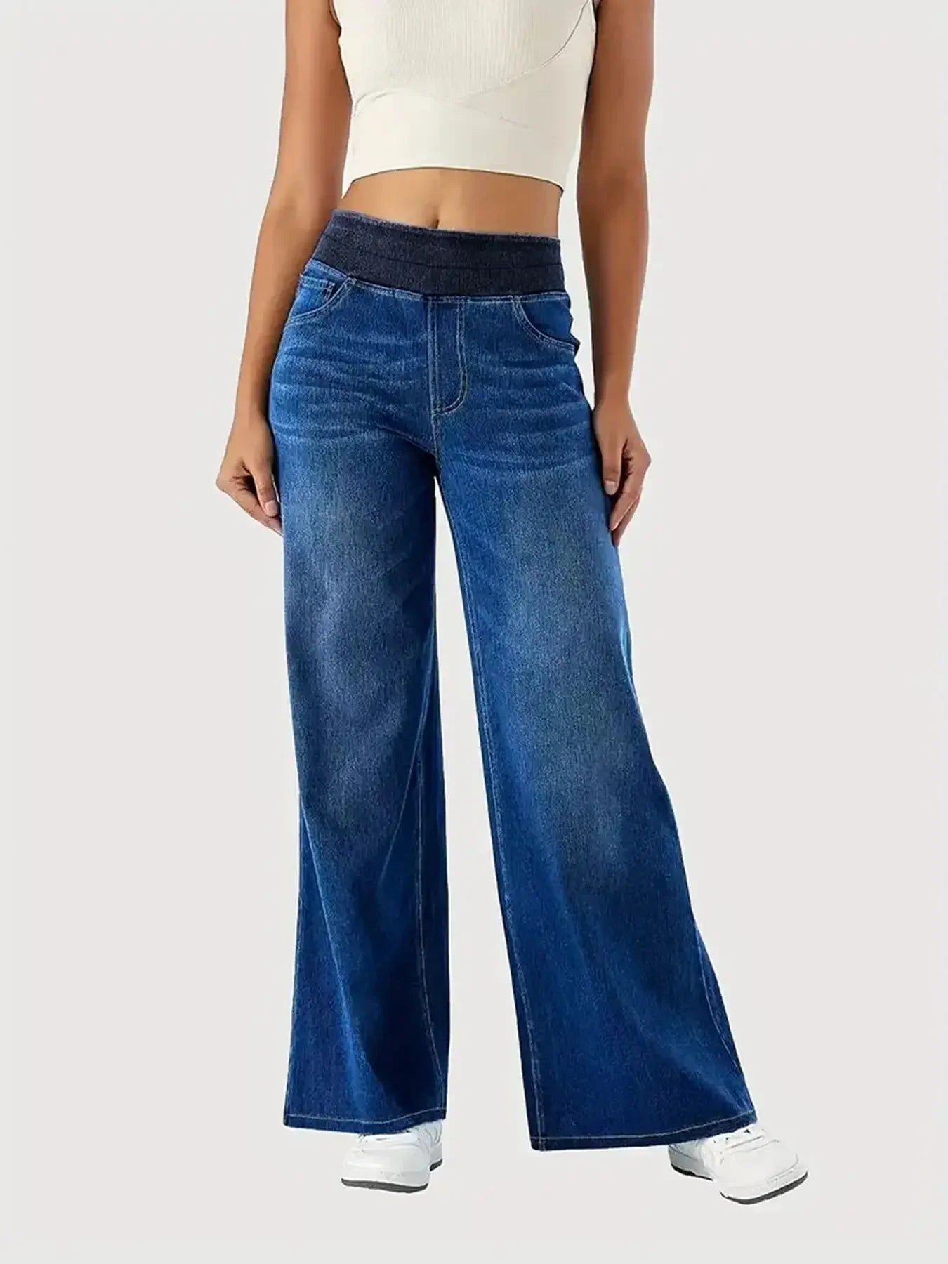 Woman Jeans Baggy Stretchy Fabric