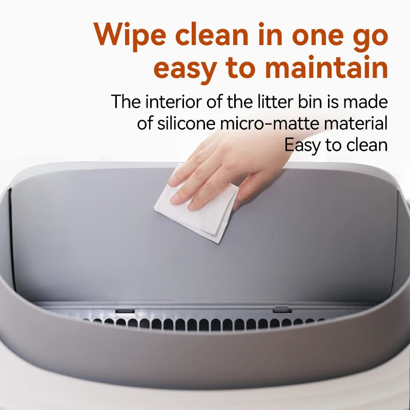 Open-style automatic cat litter box, Smart litter box, automatic cleaning, intelligent sensor, WiFi connectivity