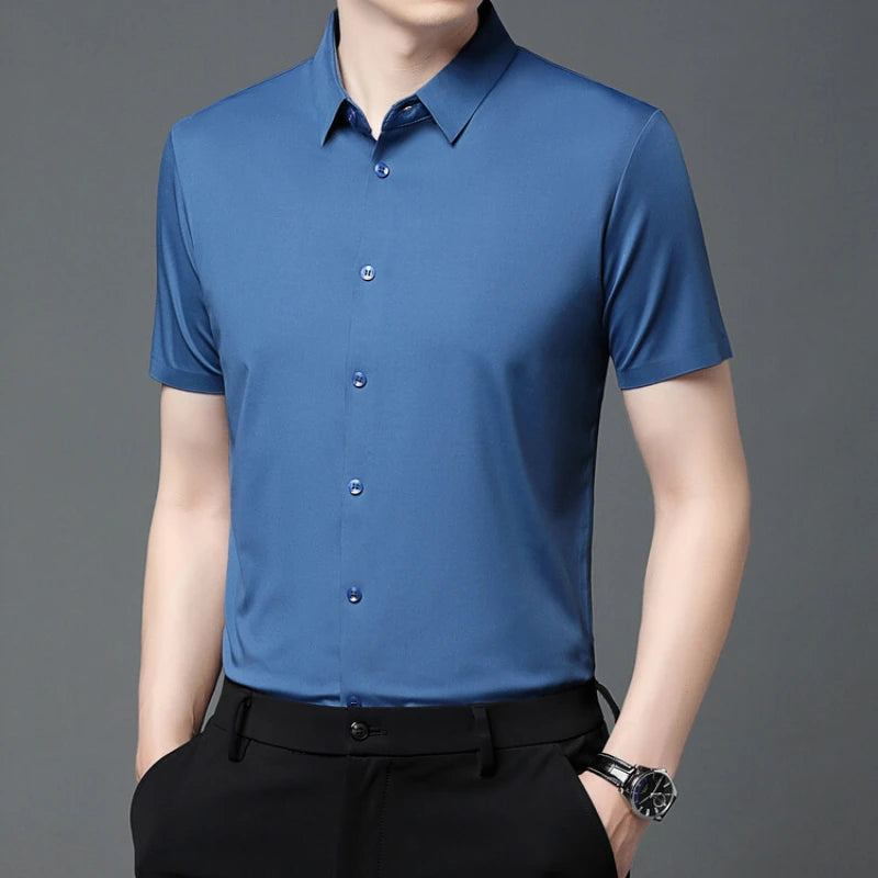 Men's Ultra Stretch Short Sleeve Shirt Business Casual